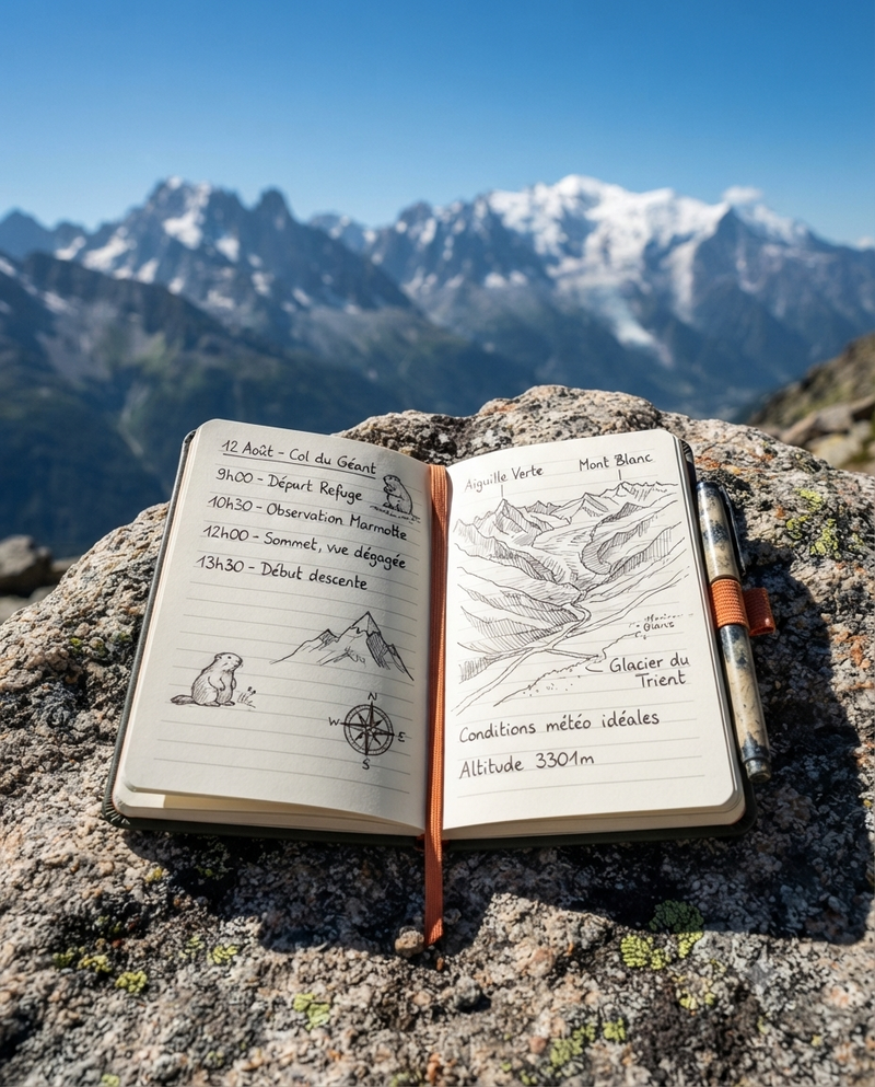 Le carnet de randonnée qui suit chaque sentier