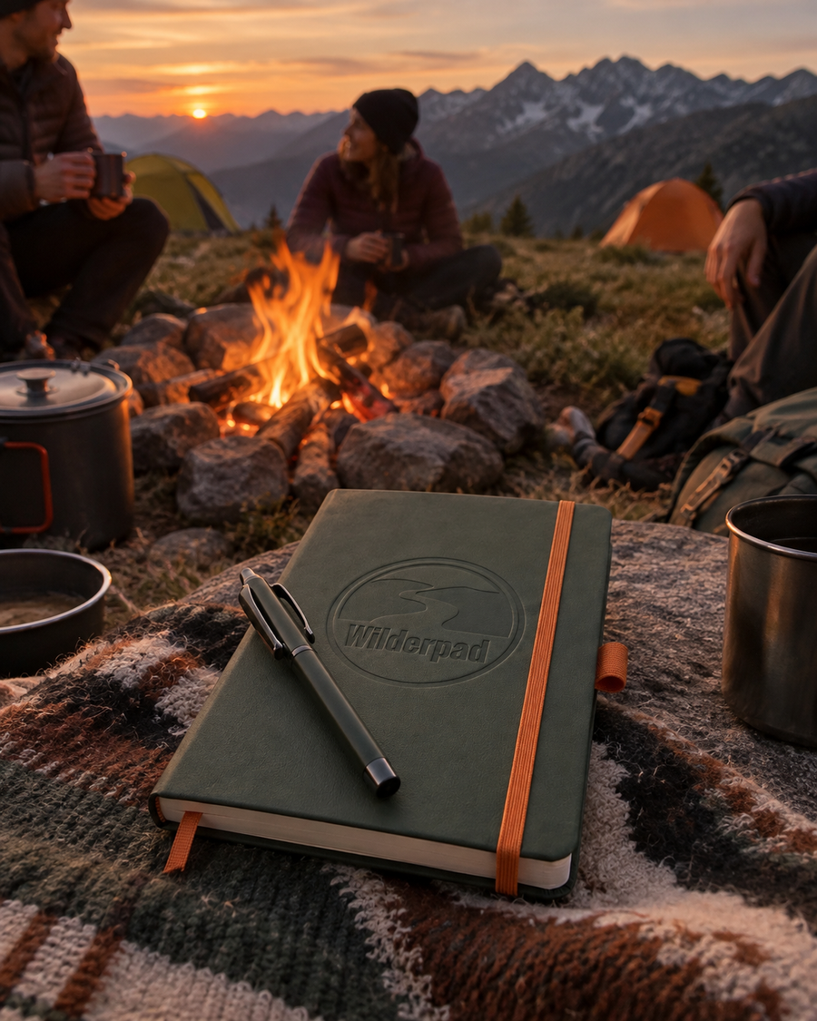 Carnet de bivouac wilderpad au coin du feu