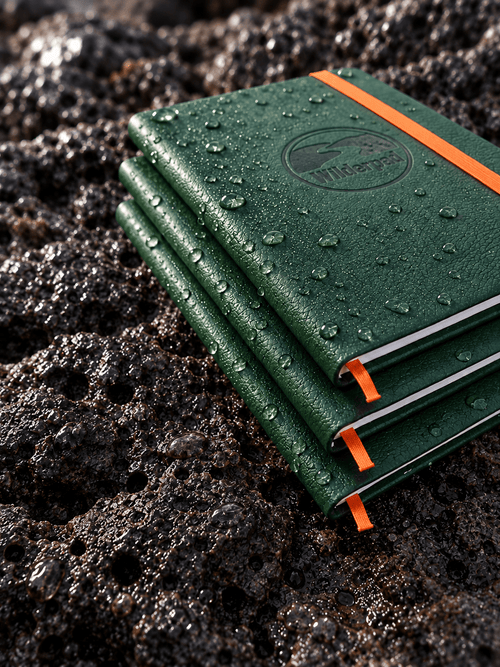 Carnet de randonnée A6 résistant à l'eau en papier de pierre, 96 pages lignées | Wilderpad - Wilderpad