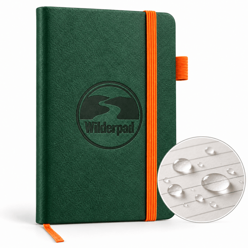 Carnet de randonnée A6 résistant à l'eau en papier de pierre, 96 pages lignées | Wilderpad - Wilderpad